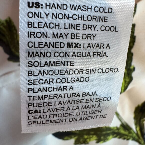 CHICOS WOMENS FLORAL PRINT PONCHO S/M  CORAL GREEN AND WHITE - Picture 8 of 9